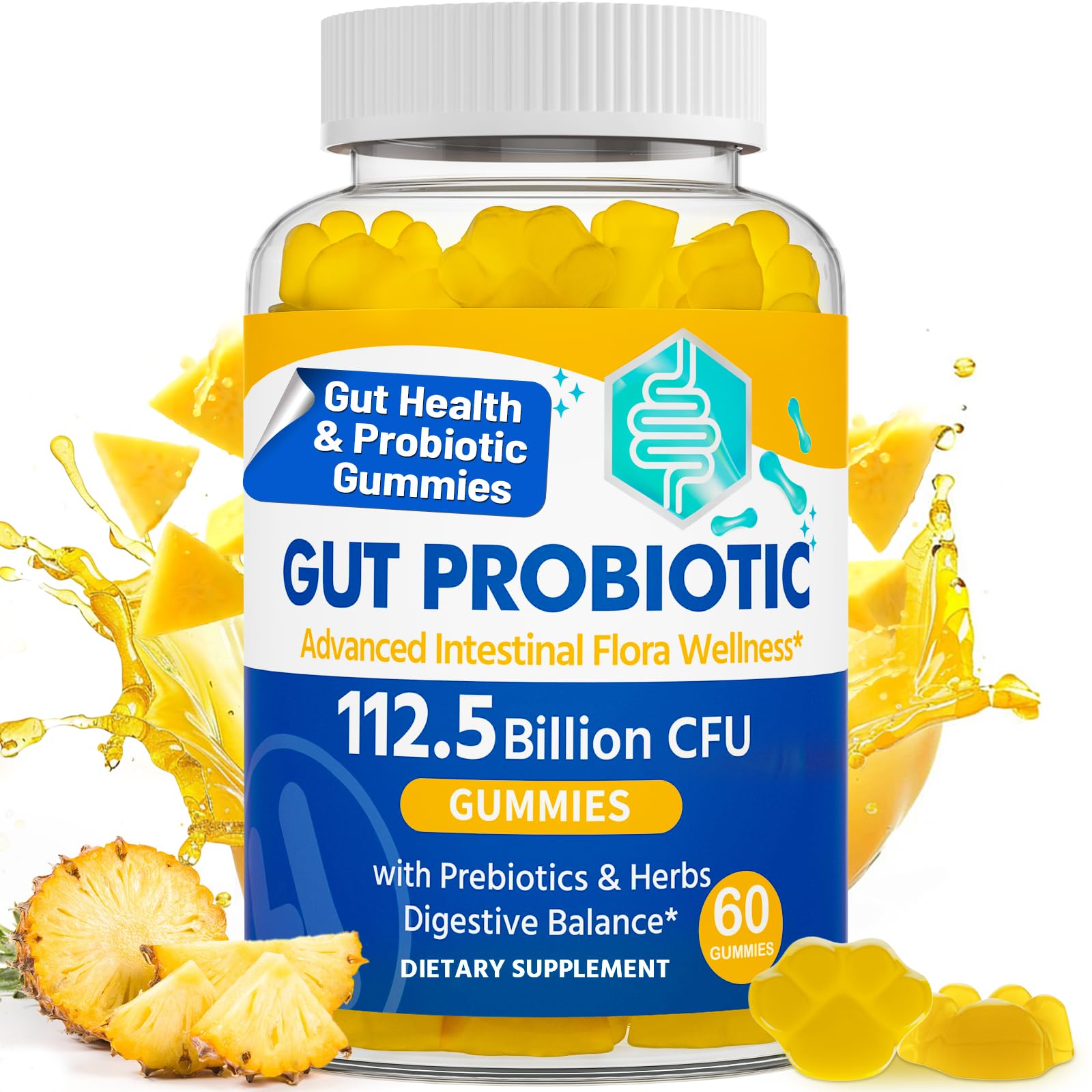 VIOAFSLSE Probiotic Gummies 60 Count bottle front view