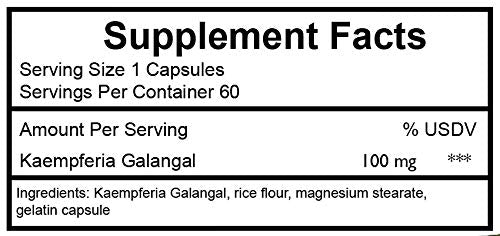 Violet Herbs Kaempferia Galangal Supplement bottle with 60 capsules
