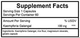 Violet Herbs Kaempferia Galangal Supplement bottle with 60 capsules