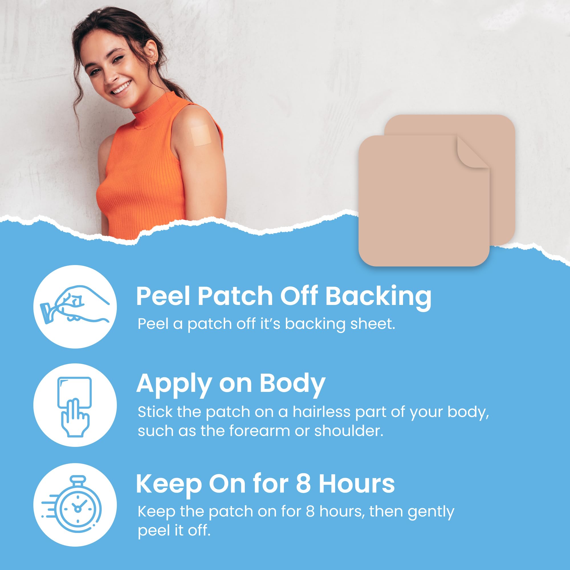 VIORY Collagen Patches applied on skin