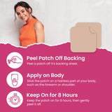 VIORY Herbal Supplement Patches back view showing ingredients