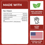 VIORY Iron Supplement Patches displayed with customer support information