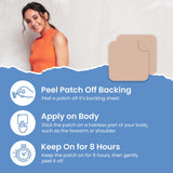 VIORY Melatonin Sleep Patch close-up showing adhesive side