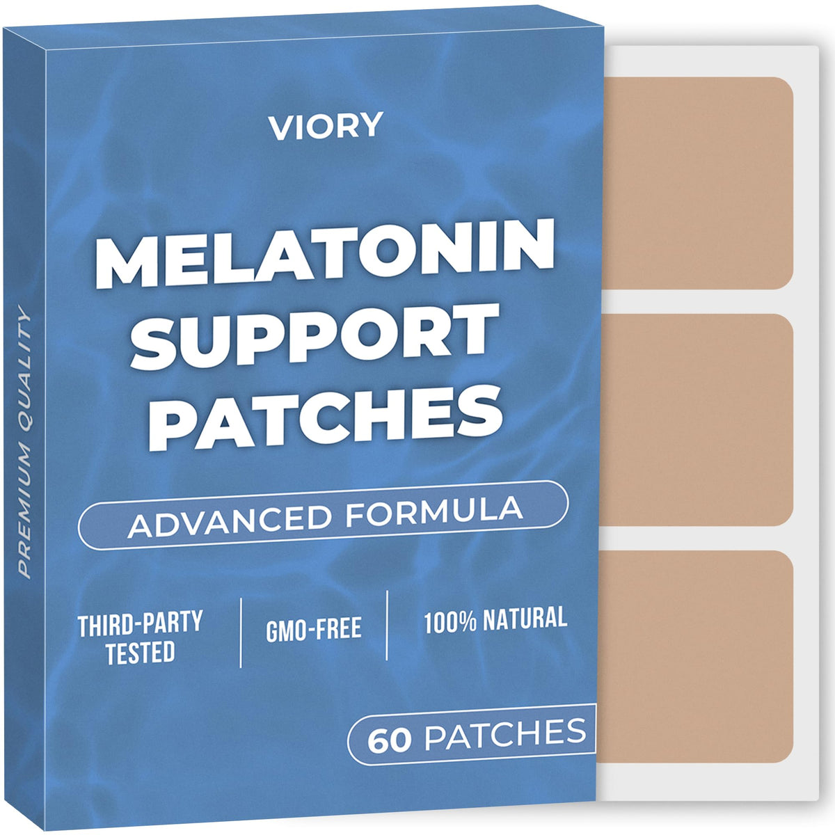 VIORY Melatonin Sleep Patches 60 Count front view with lavender scent