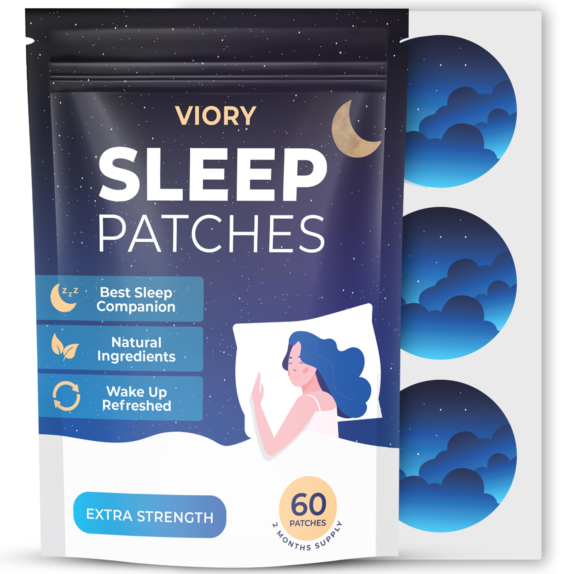 VIORY Sleep Patches 60 Count pack front view