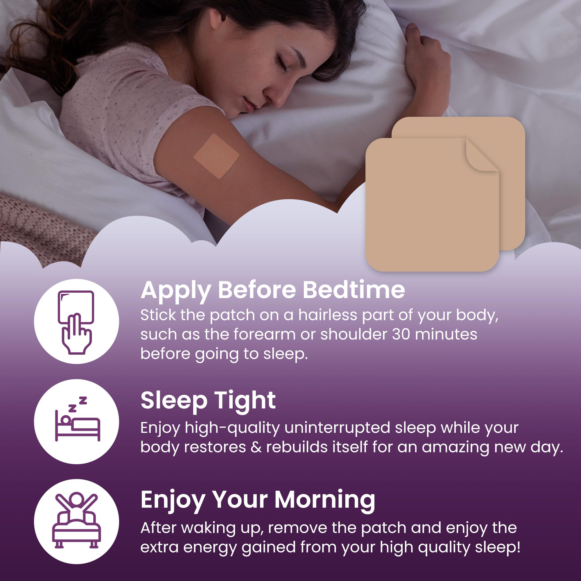 VIORY Sleep Patches easy peel design