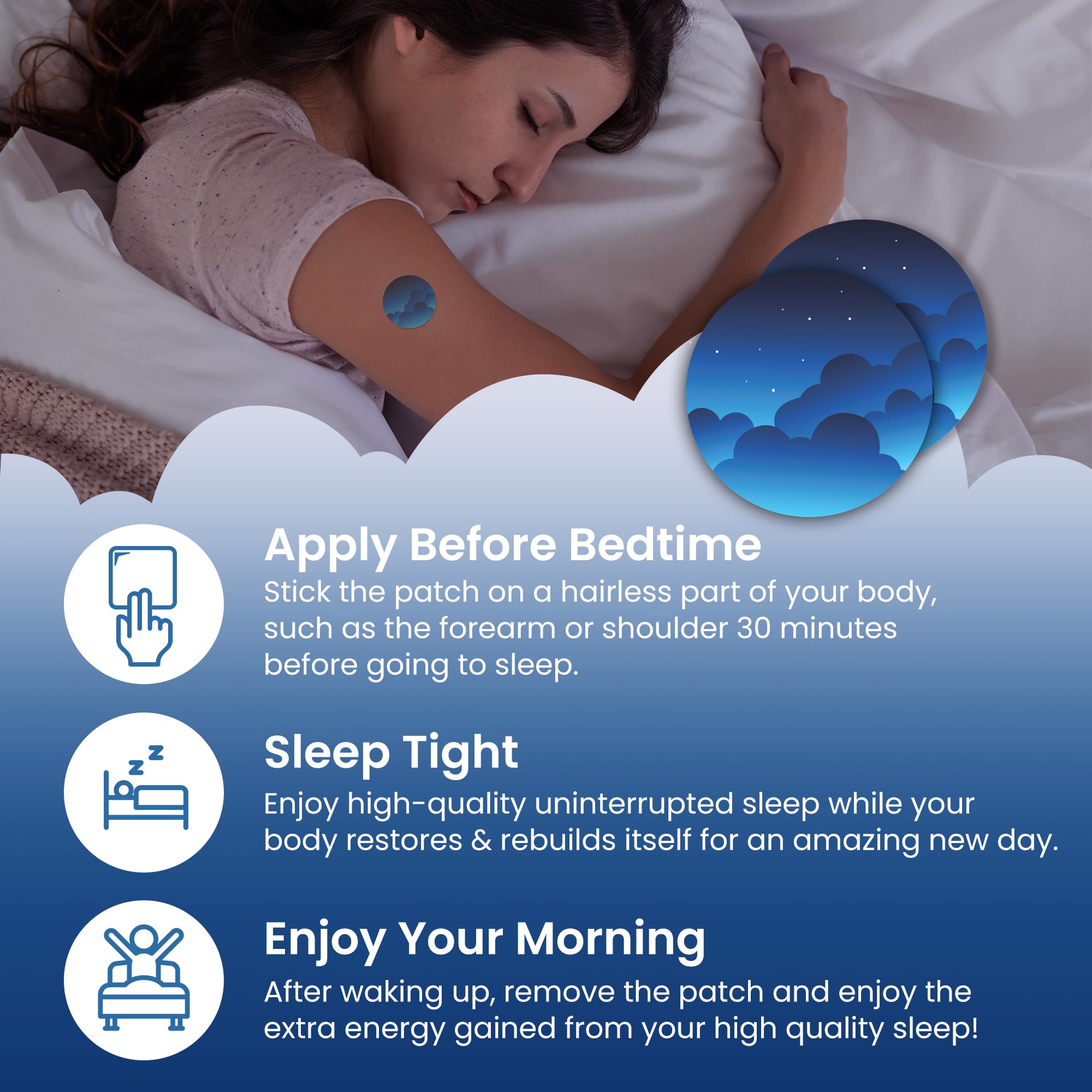 VIORY Sleep Patches side view with packaging