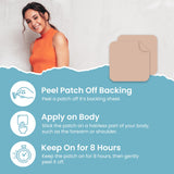 VIORY Vitamin B12 Patches back view showing usage instructions