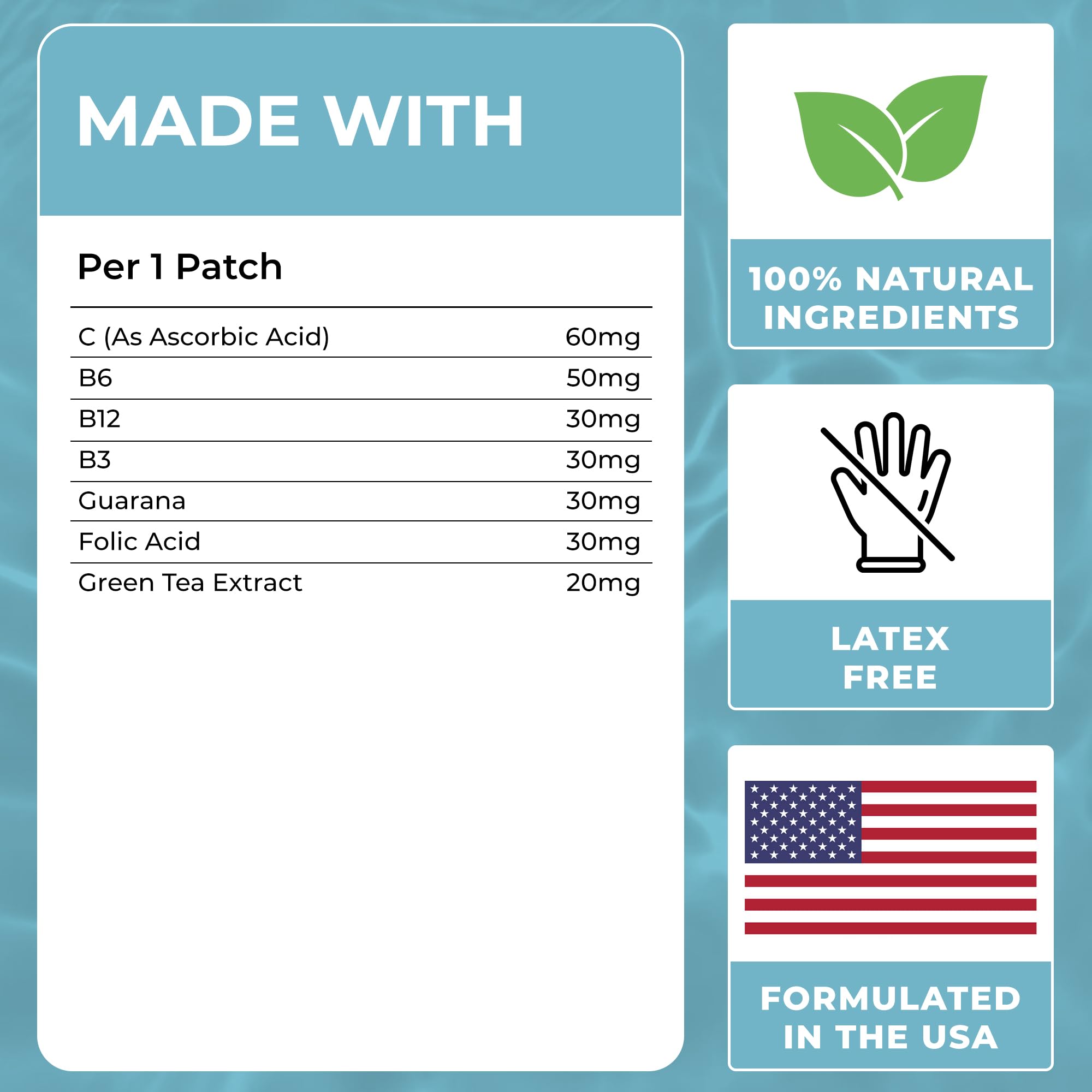 VIORY Vitamin B12 Patches packaging with ingredients list