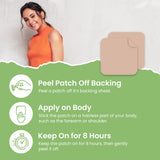 VIORY Zinc Patches applied on skin