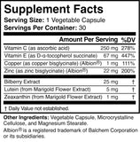 Visigard Lutein Supplement capsules on a wooden surface