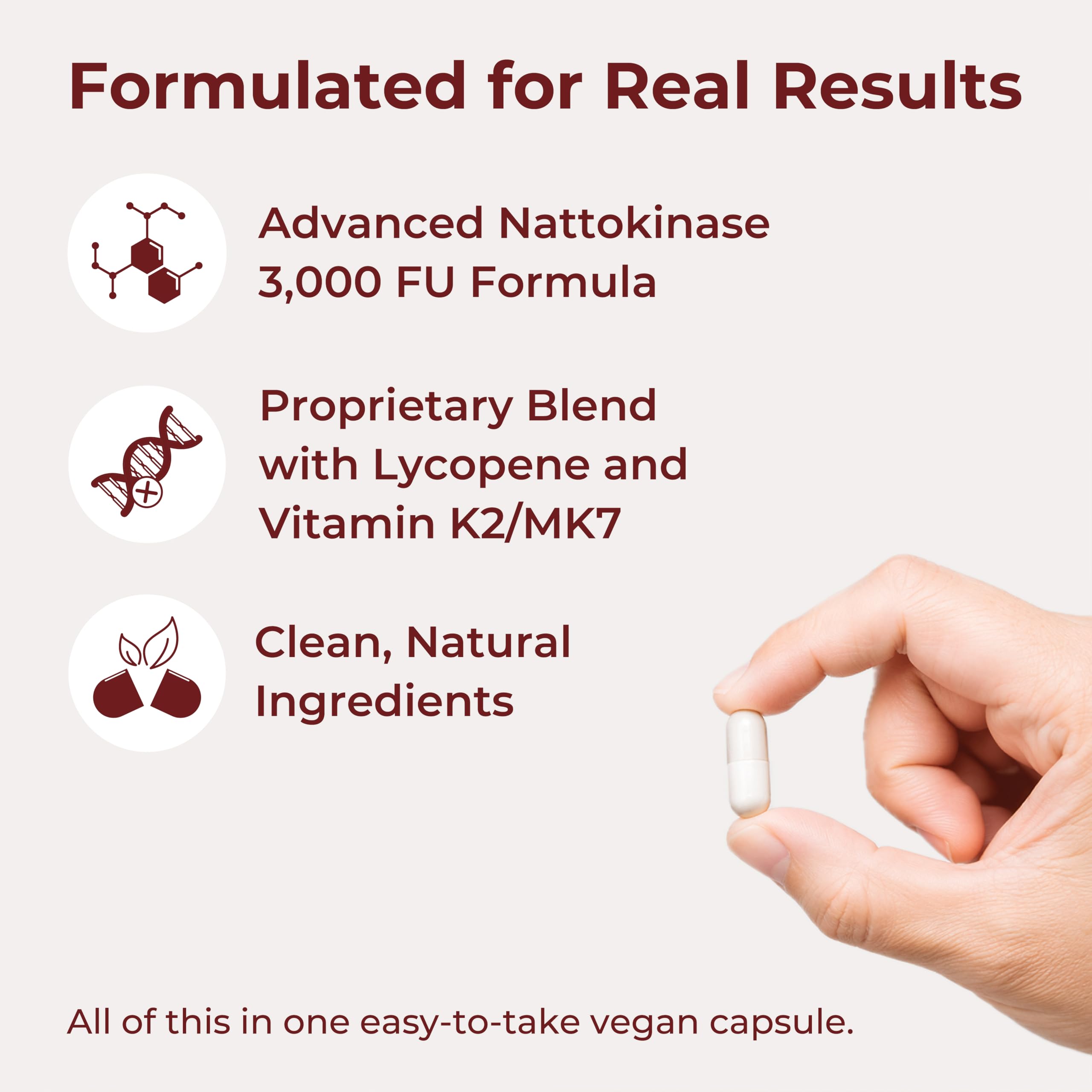 Vision Nutraceuticals Nattokinase 3000 FU NSP-2 Supplement capsule close-up