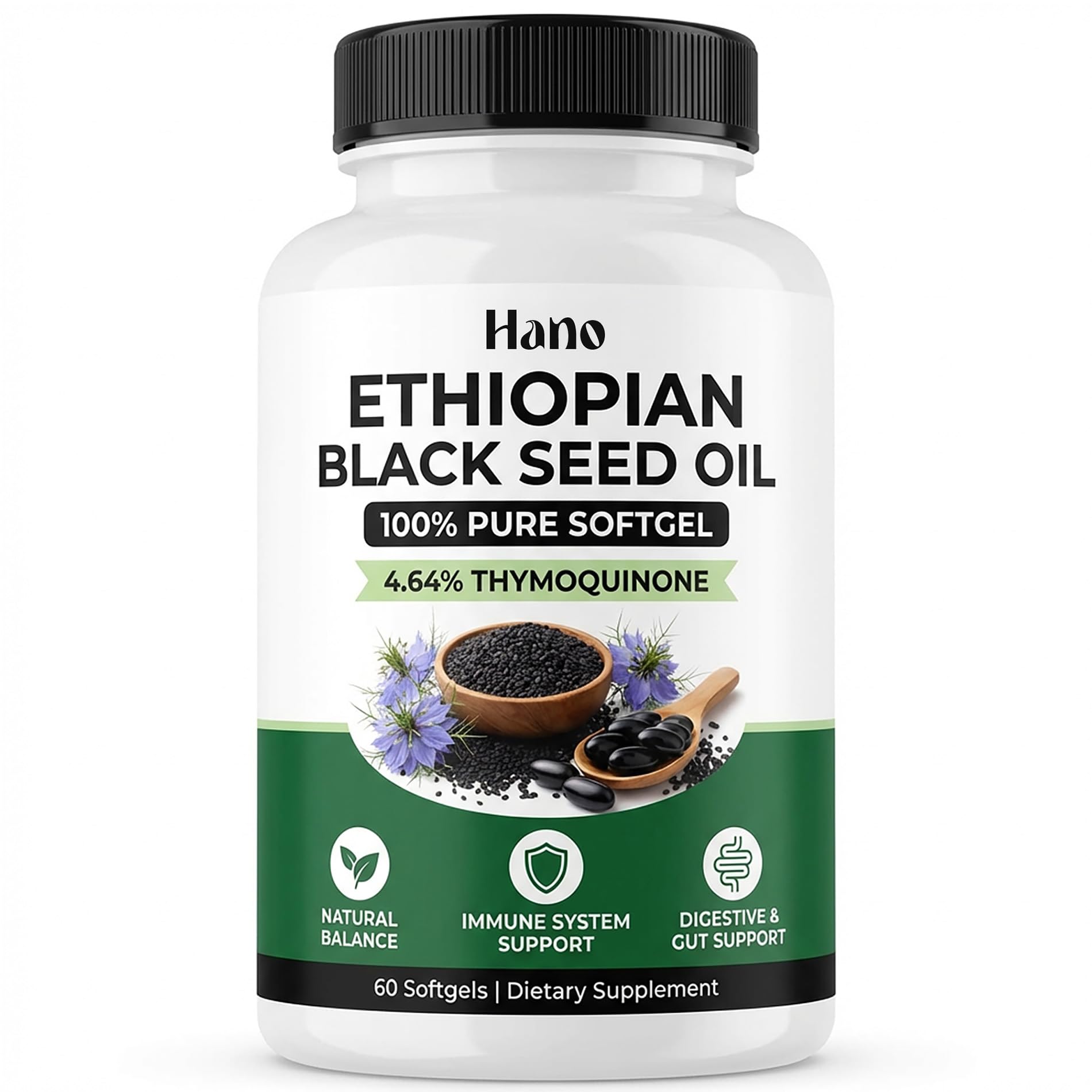 VISIOVANCE Black Seed Oil Softgels front view