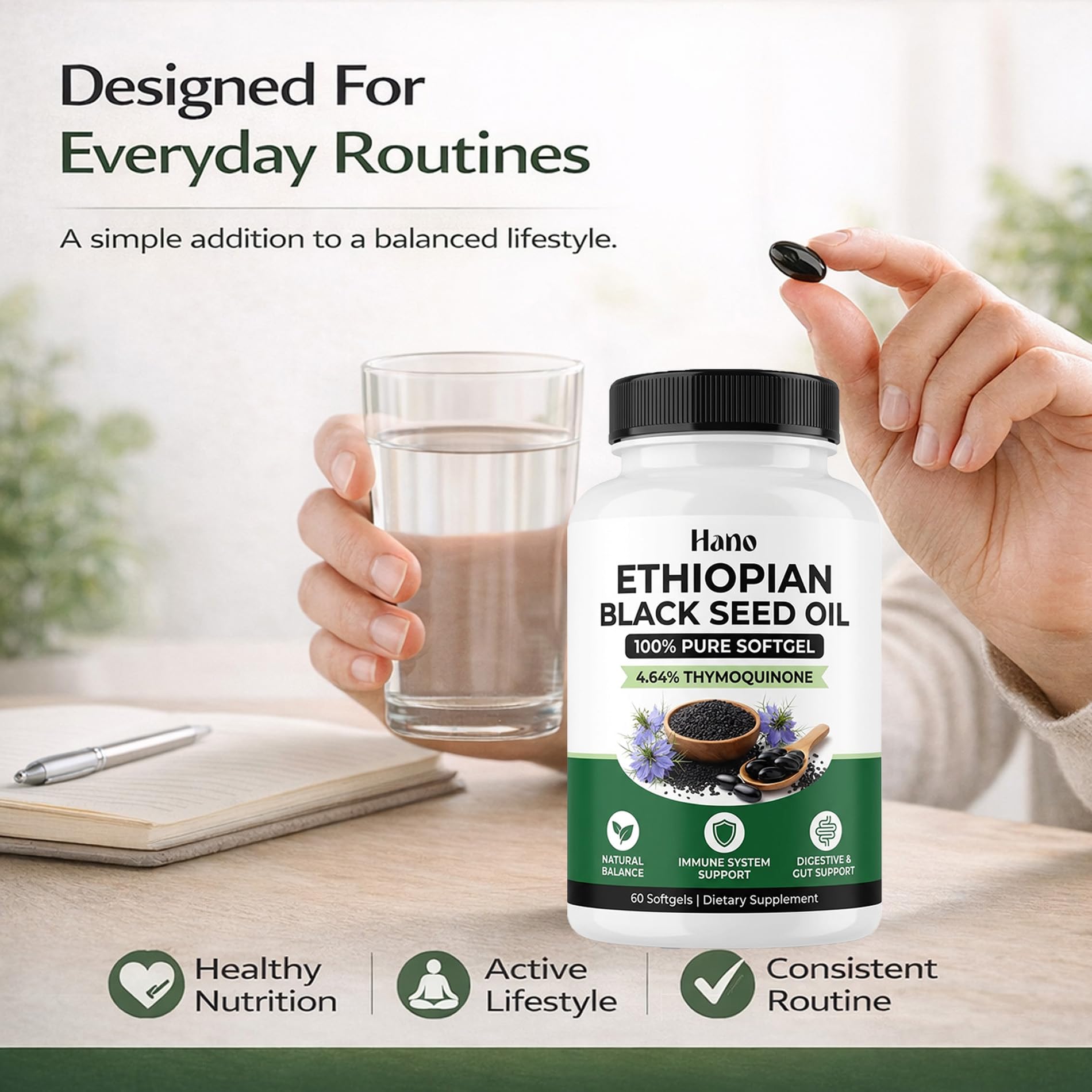 VISIOVANCE Black Seed Oil Softgels ingredients list