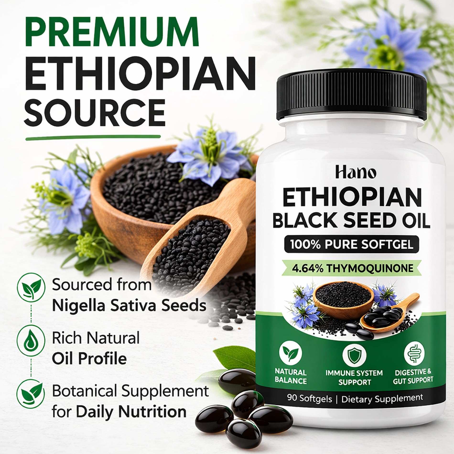 VISIOVANCE Black Seed Oil Softgels lifestyle scene