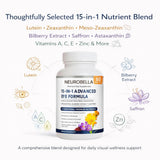 VISIOVANCE Lutein Eye Support Supplement with natural ingredients layout