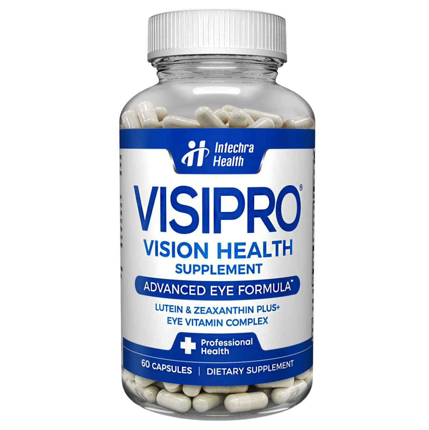 VISIPRO Lutein Eye Health Supplement 50g capsule bottle front view