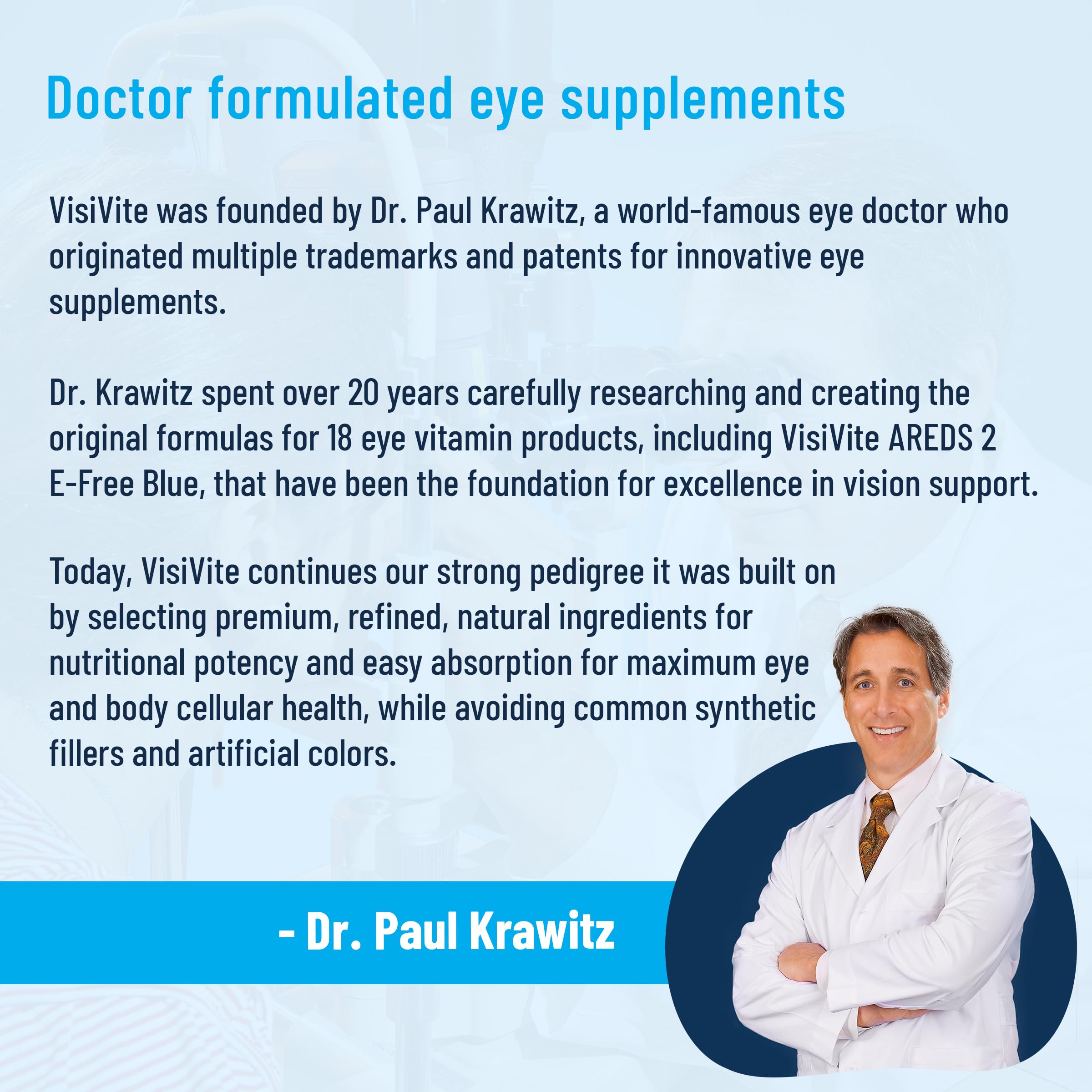 VisiVite AREDS 2 Eye Vitamins on a wooden table