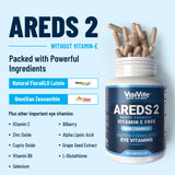 VisiVite AREDS 2 Eye Vitamins side view with label