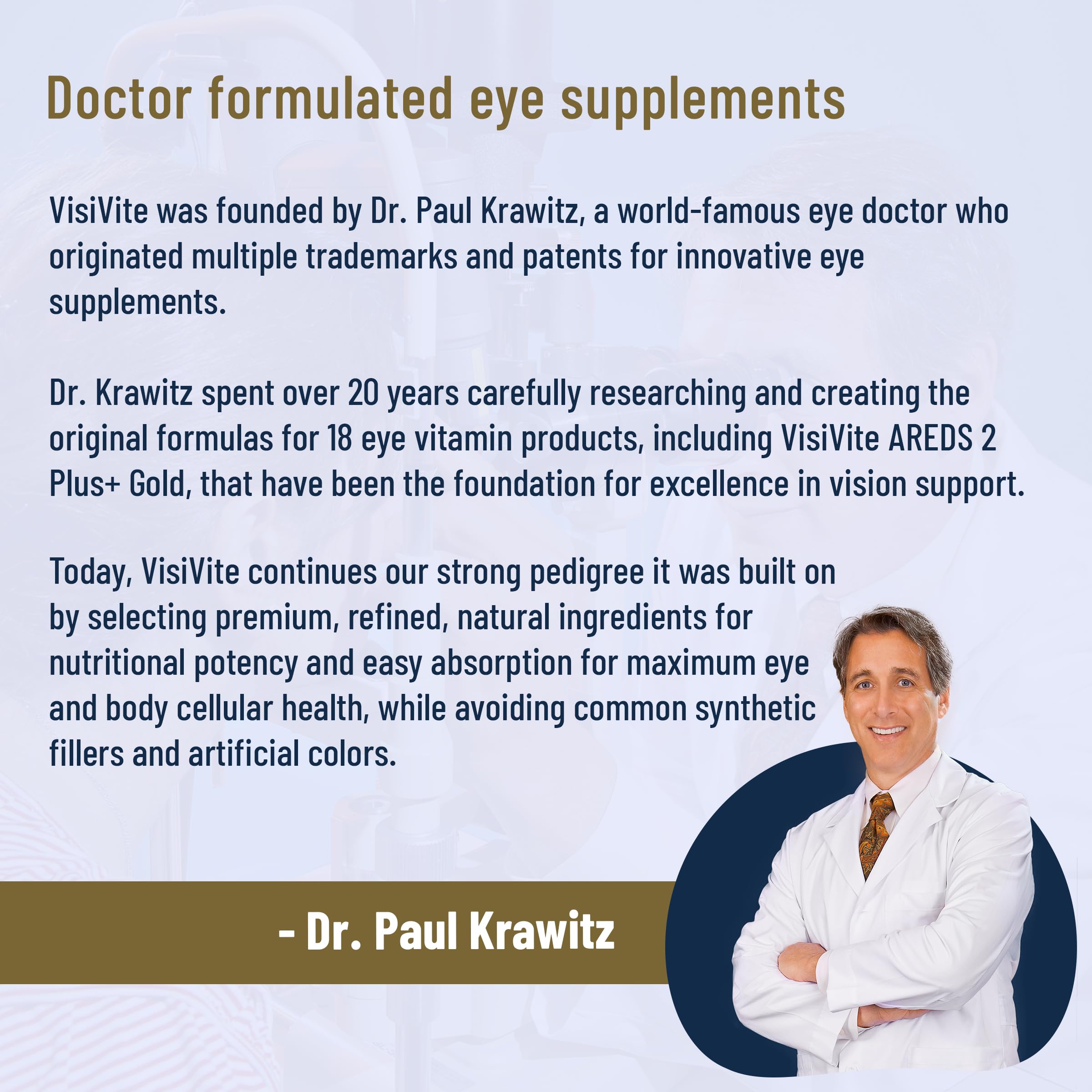 VisiVite Eye Health Supplement capsules on a wooden surface