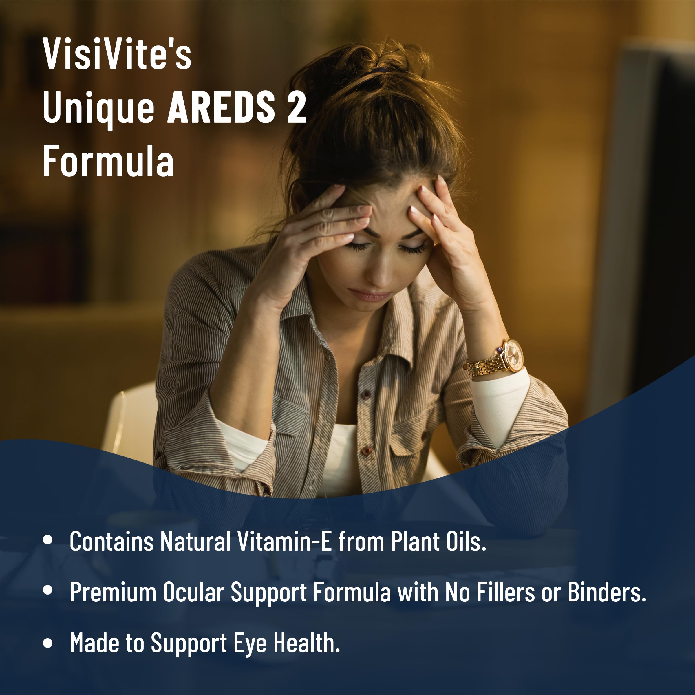 VisiVite Eye Health Supplement on a wooden table