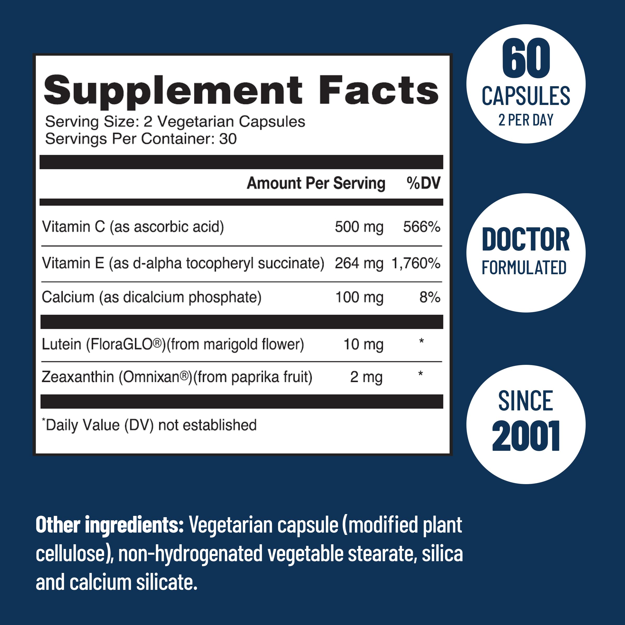 VisiVite Eye Health Supplement with marigold flower