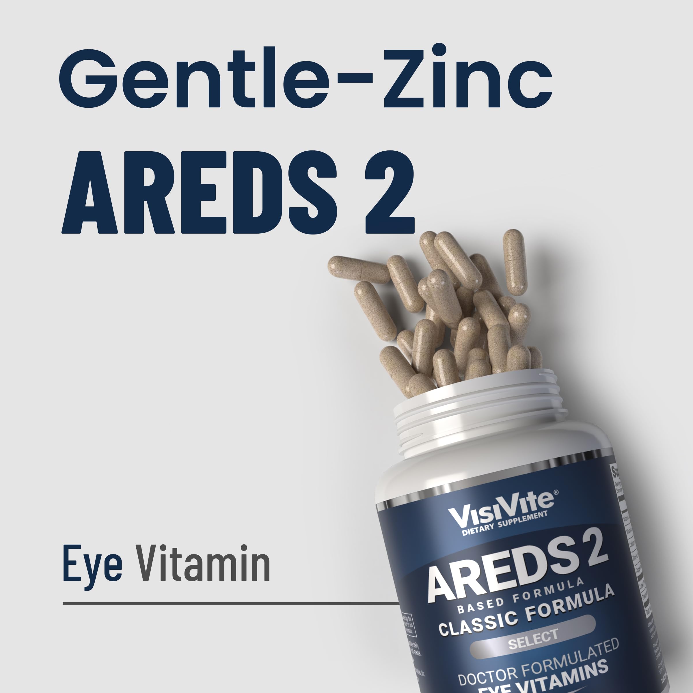 VisiVite Lutein Eye Supplement capsules on a wooden surface