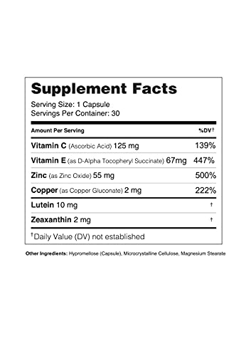 Visual Advantage Lutein Eye Supplement capsule close-up
