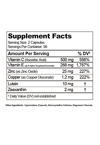 Visual Advantage Lutein Eye Support Supplements bottle with labels