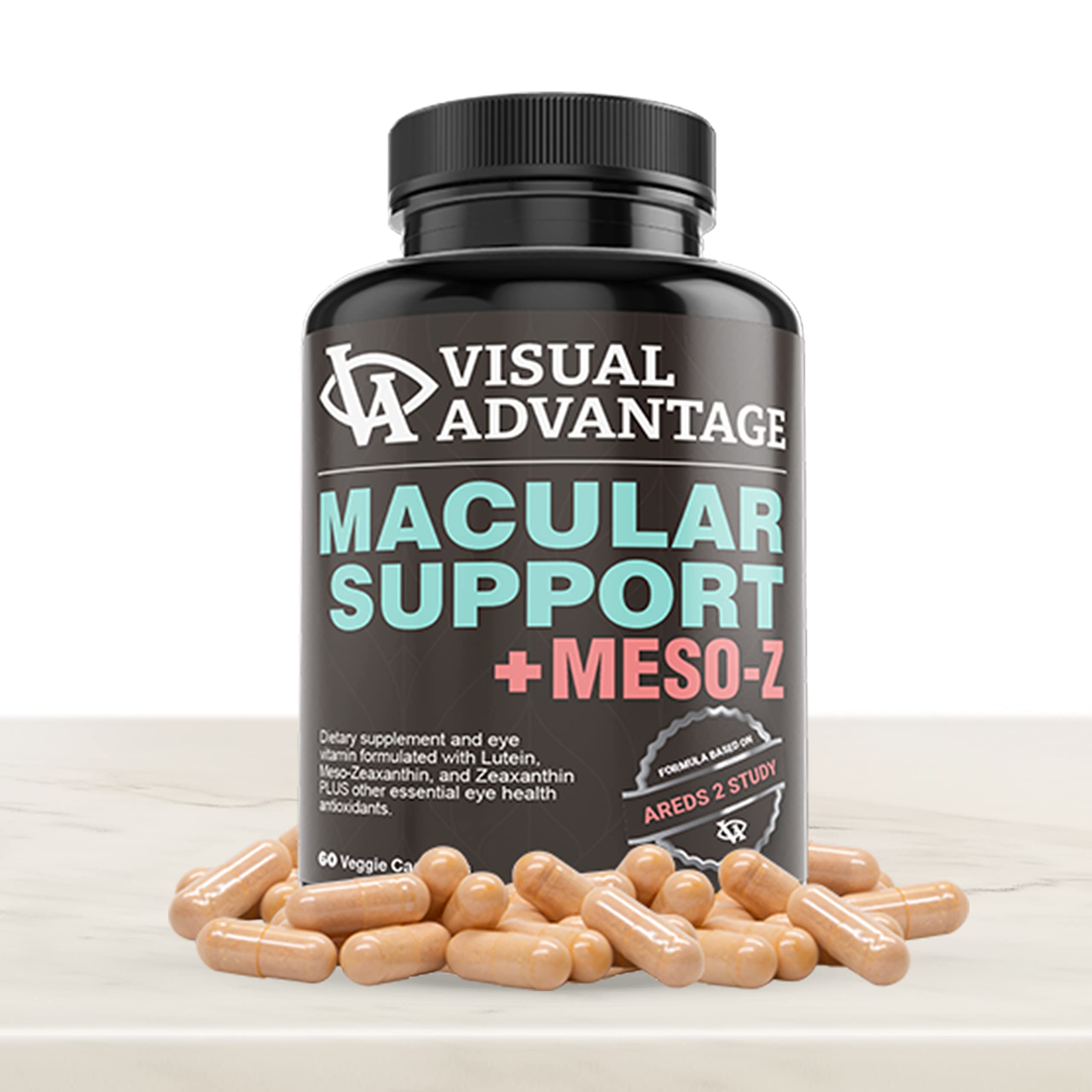 Visual Advantage Macular Support Plus Meso-Z capsules with measuring spoon