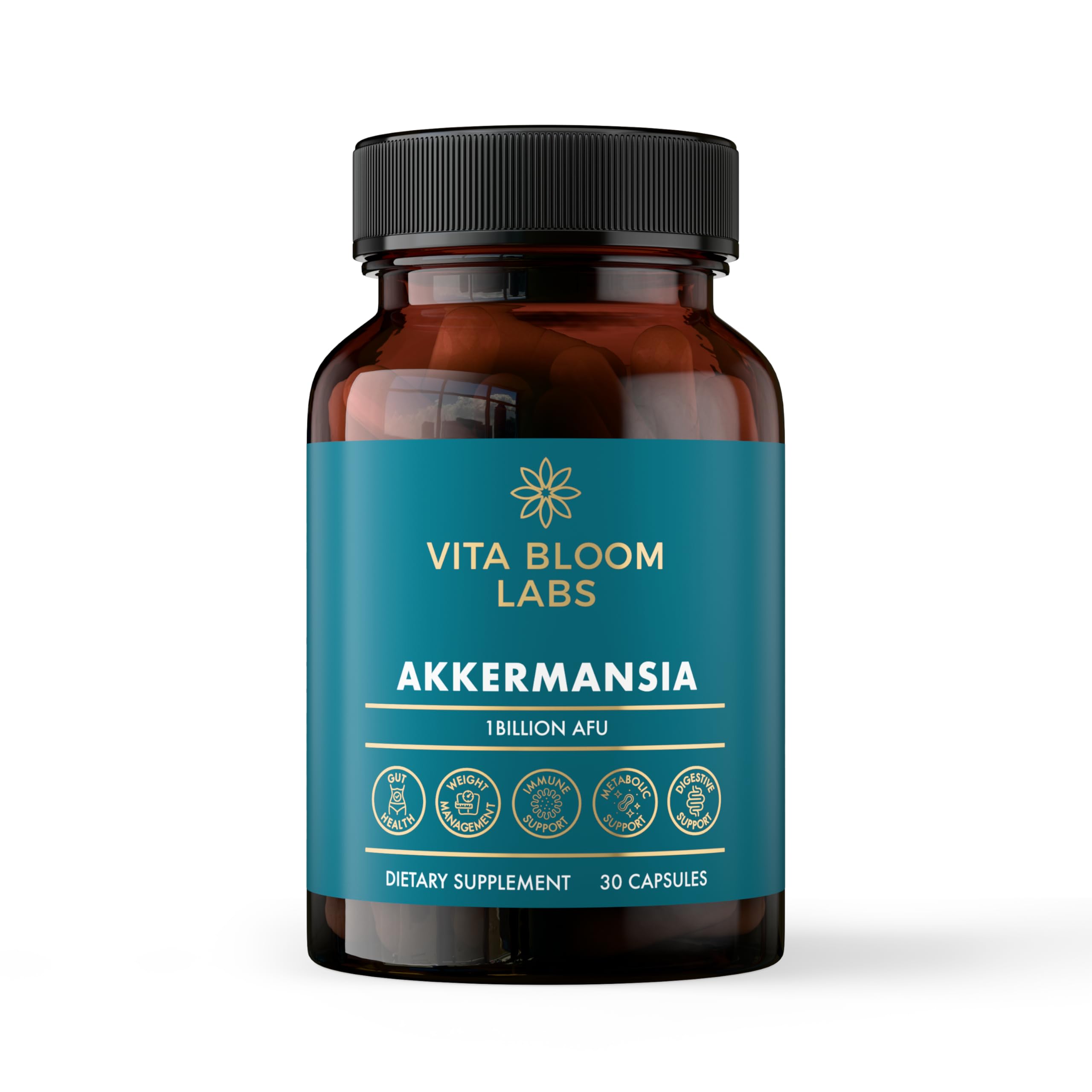 Vita Bloom Labs Probiotic Capsules showing dosage information