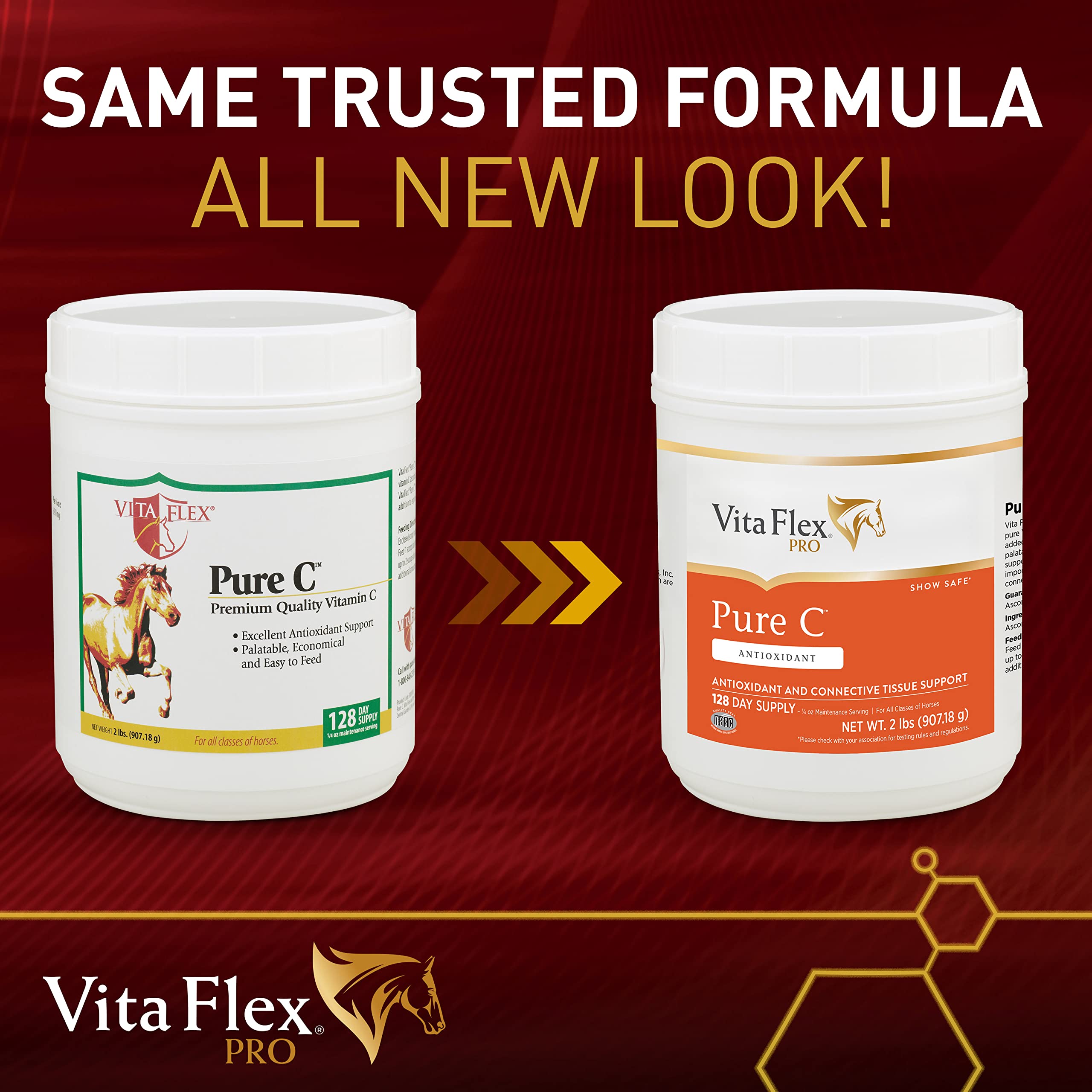 Vita Flex Pure C Vitamin C powder packaging side view