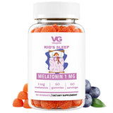 VITA GLOBE Kids Melatonin Gummies 1mg orange gummy front view