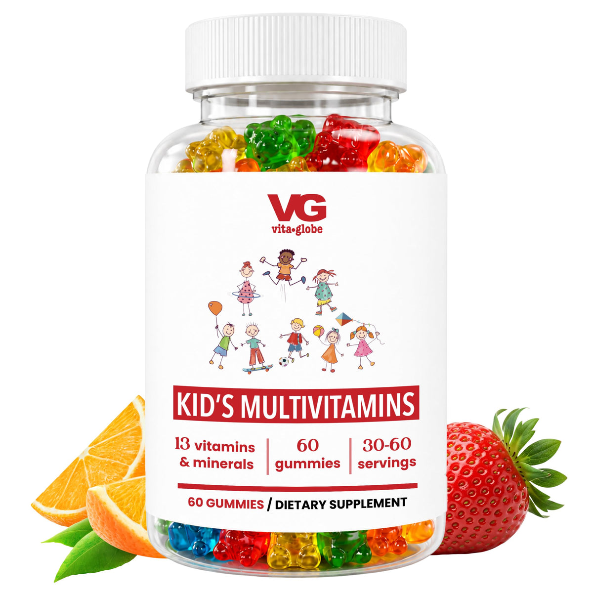 VITA GLOBE Kids Multivitamin Gummies front view with packaging