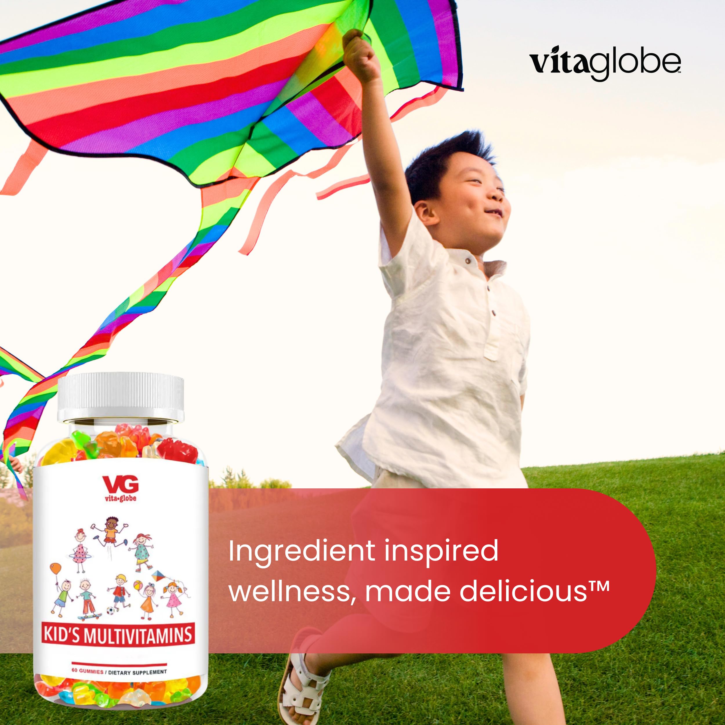 VITA GLOBE Kids Multivitamin Gummies lifestyle scene with children
