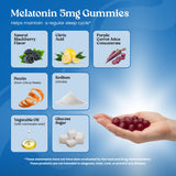 VITA GLOBE Melatonin Gummies 5mg close-up of blueberry flavour