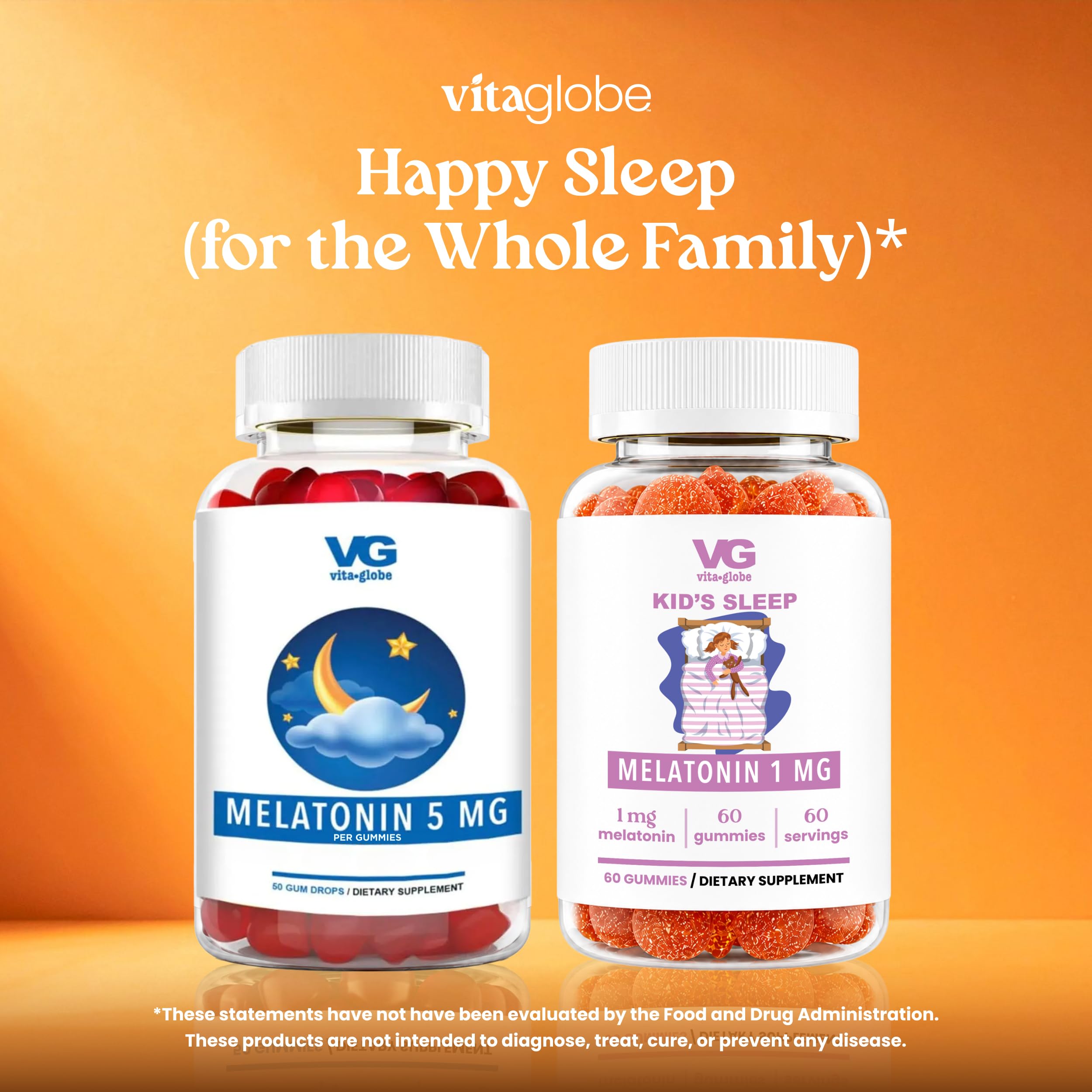 VITA GLOBE Melatonin Gummies ingredients list on packaging