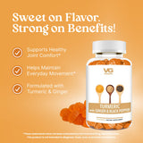 VITA GLOBE Turmeric Gummies nutritional information on label