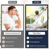 Vita Green Vita Calm Sleep Aid capsules in a hand