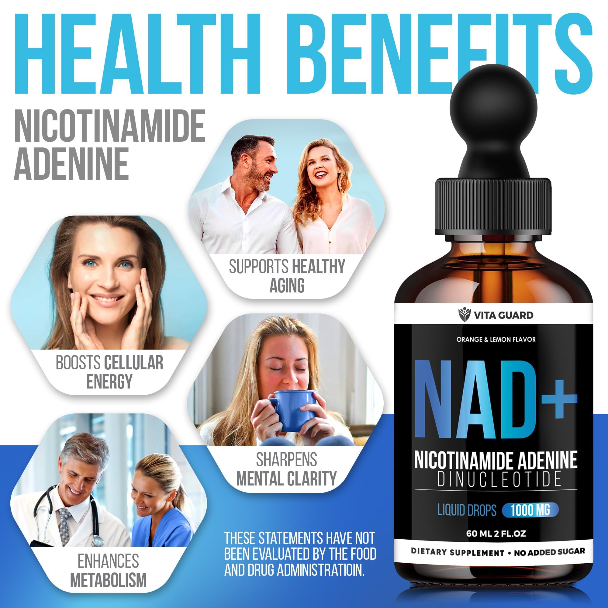 Vita Guard B3 (Niacin) Liquid Supplement 1000mg pouring into a spoon