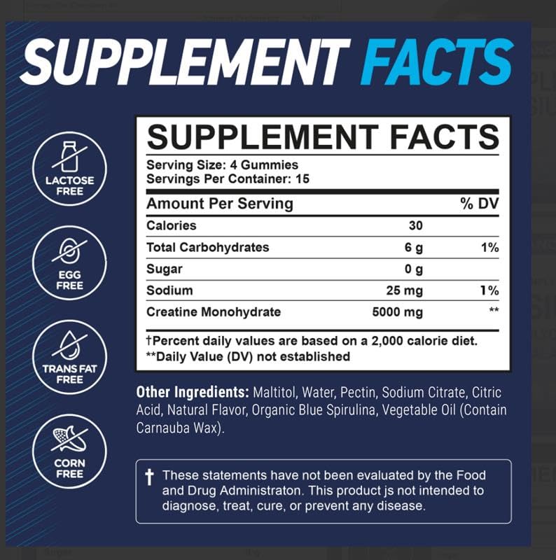 Vita Guard Creatine Gummies side view of packaging