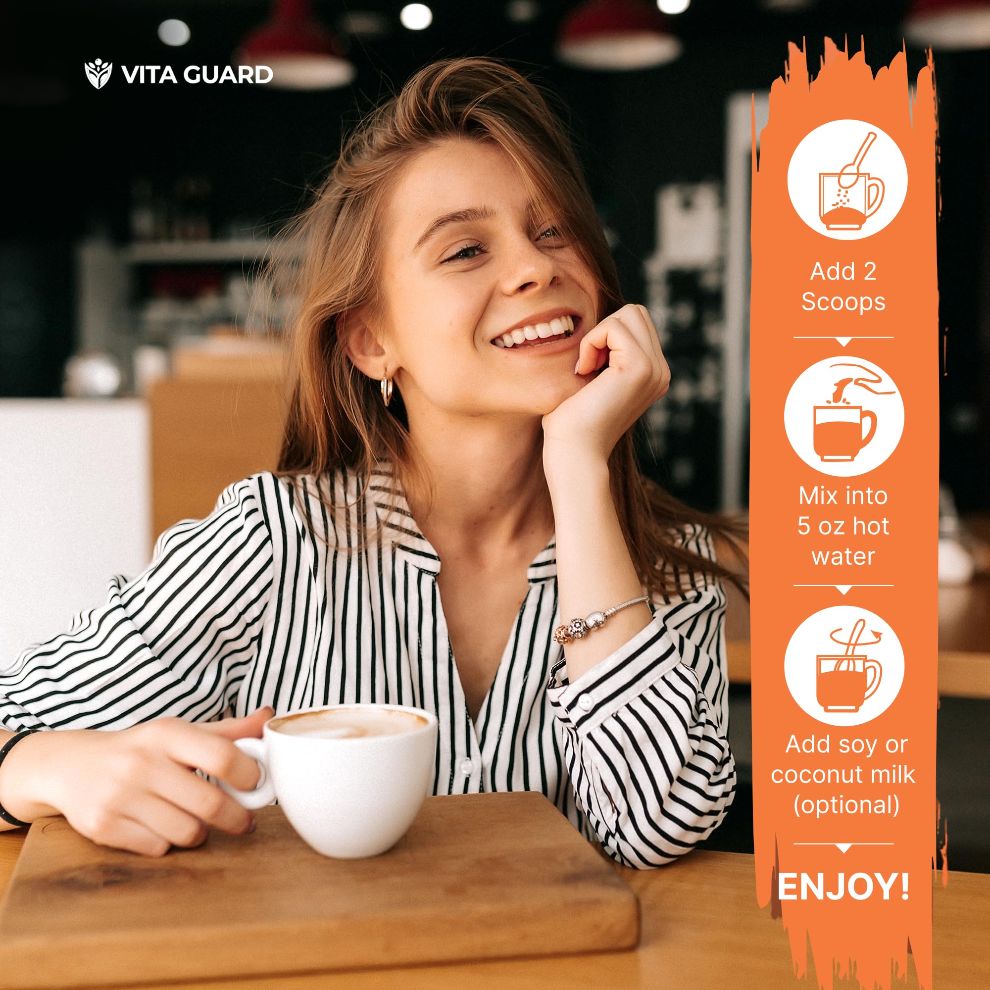 Vita Guard Instant Coffee 10-Mushroom Blend nutritional information