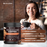 Vita Guard Instant Coffee 10-Mushroom Blend packaging side view