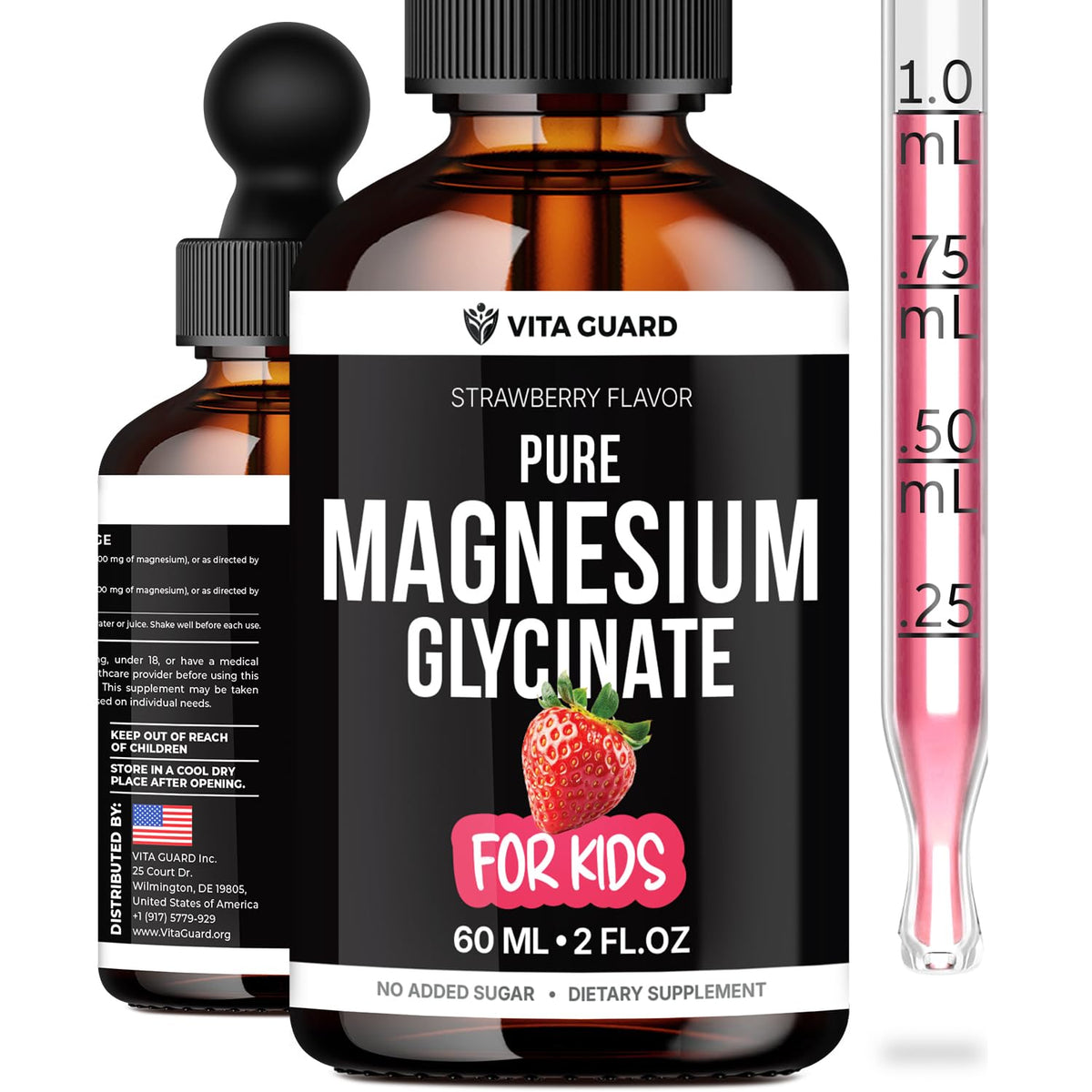 Vita Guard Magnesium Glycinate Liquid Drops 132g front view