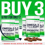 Vita Guard Omega-3 Fish Oil Softgels side view showing softgel