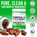 Vita Guard Omega-3 Fish Oil Softgels with dosage information