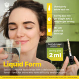Vita Guard Vitamin D3 Liquid Drops in a glass of water