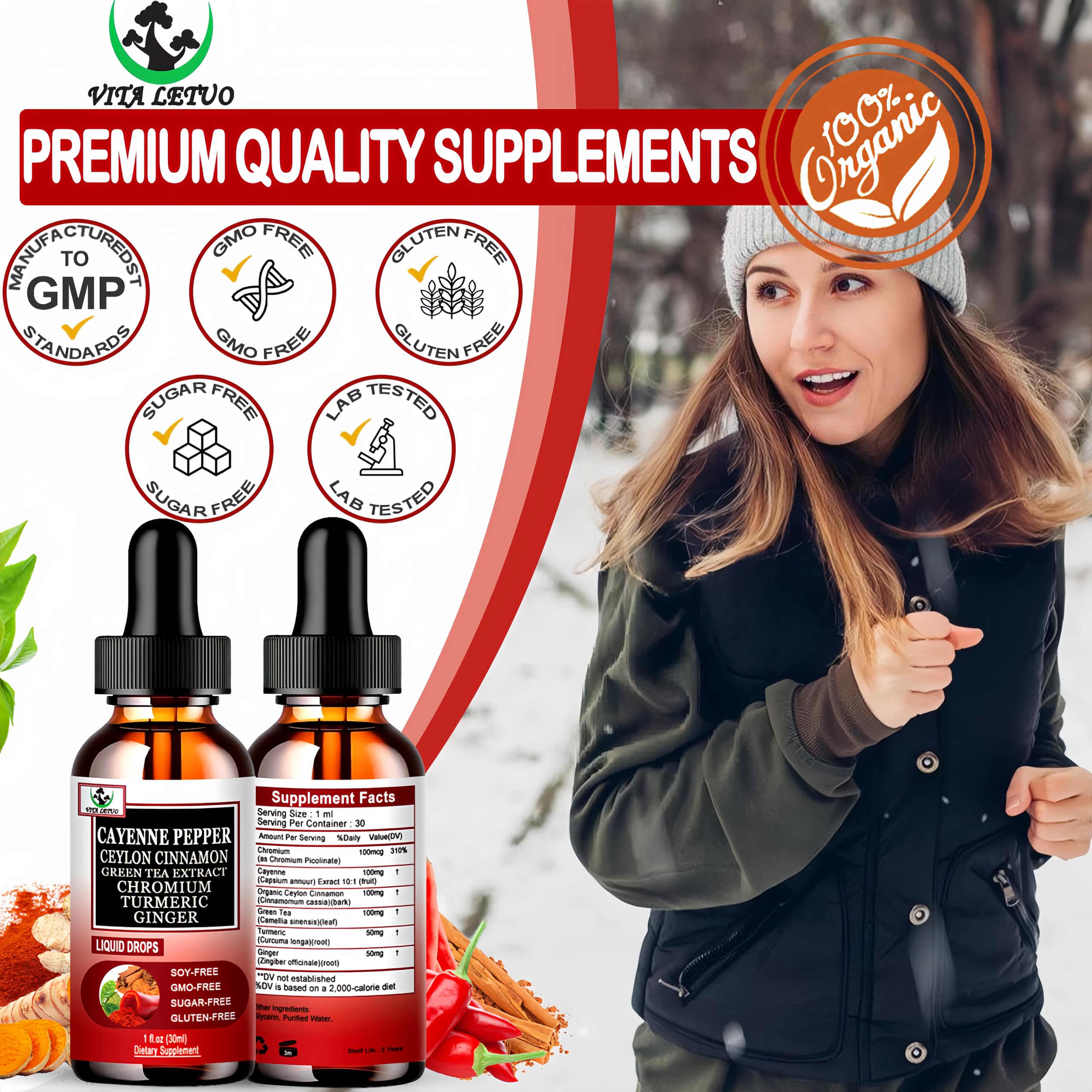 Vita letuo Cayenne Pepper Drops lifestyle image