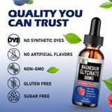 Vita letuo Magnesium Glycinate Liquid Drops 500mg on a wooden table
