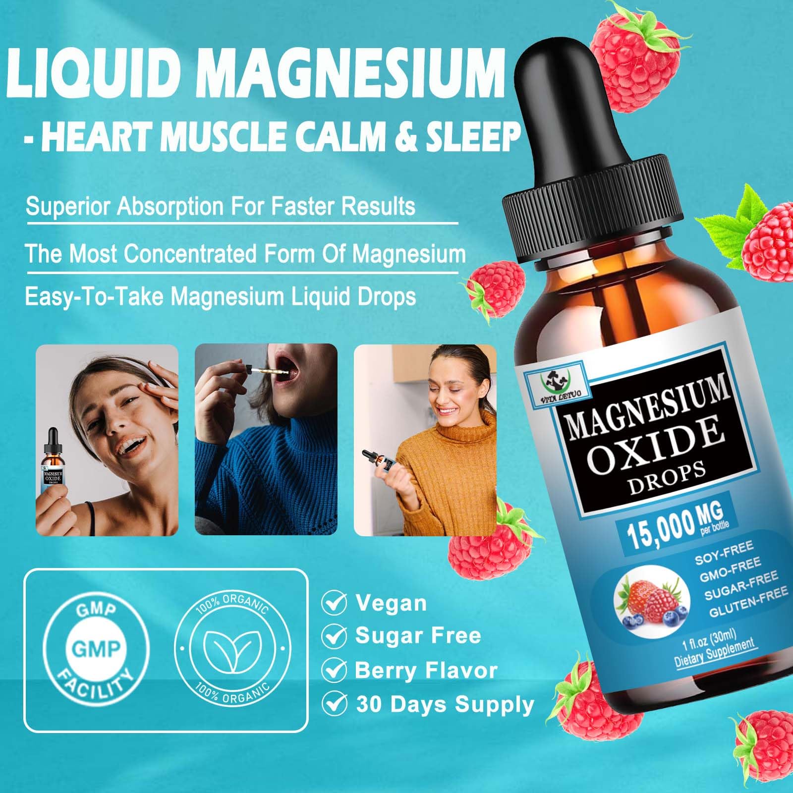 Vita letuo Magnesium Liquid Drops nutritional information